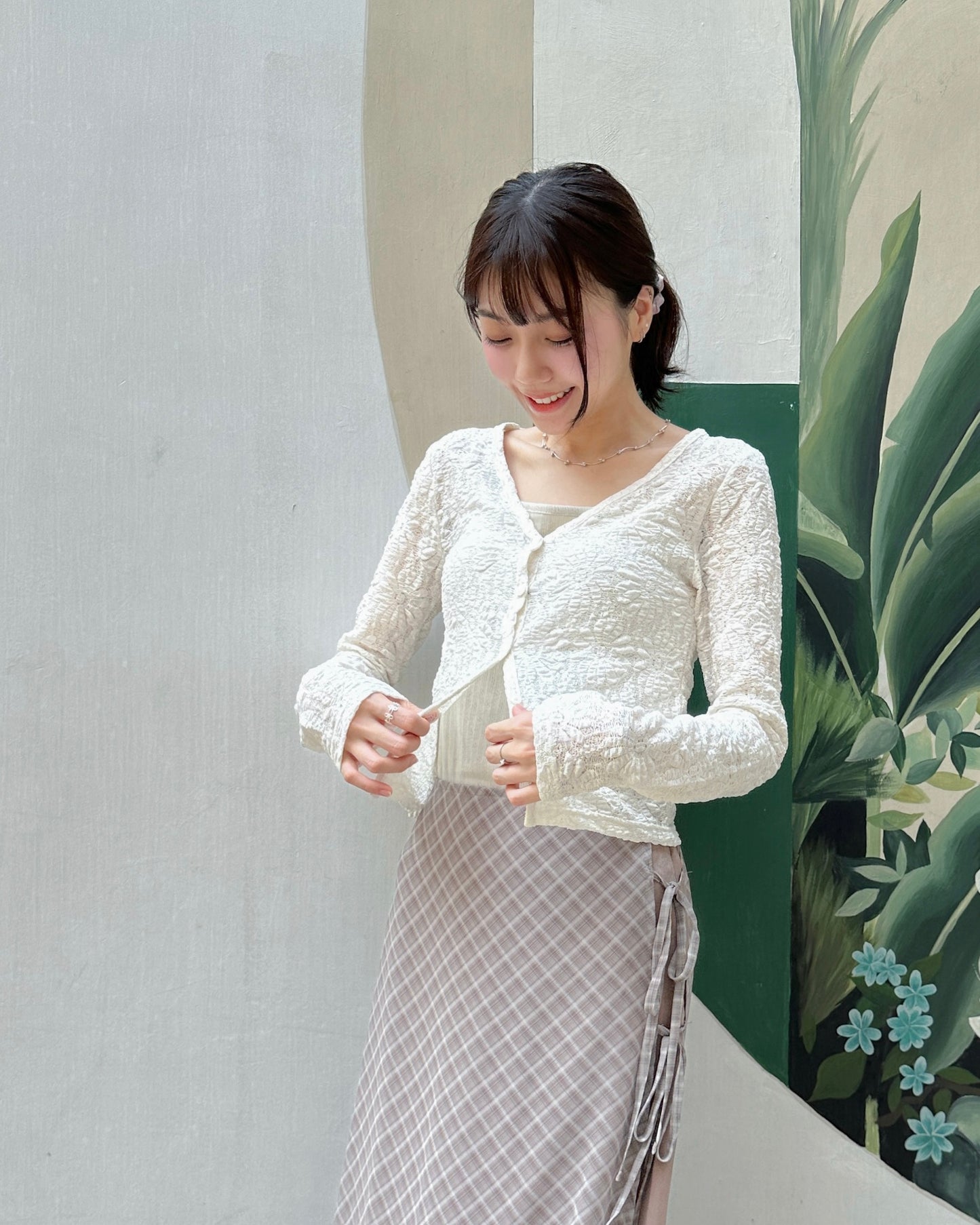 SALE 太陽花V領排鈕外套