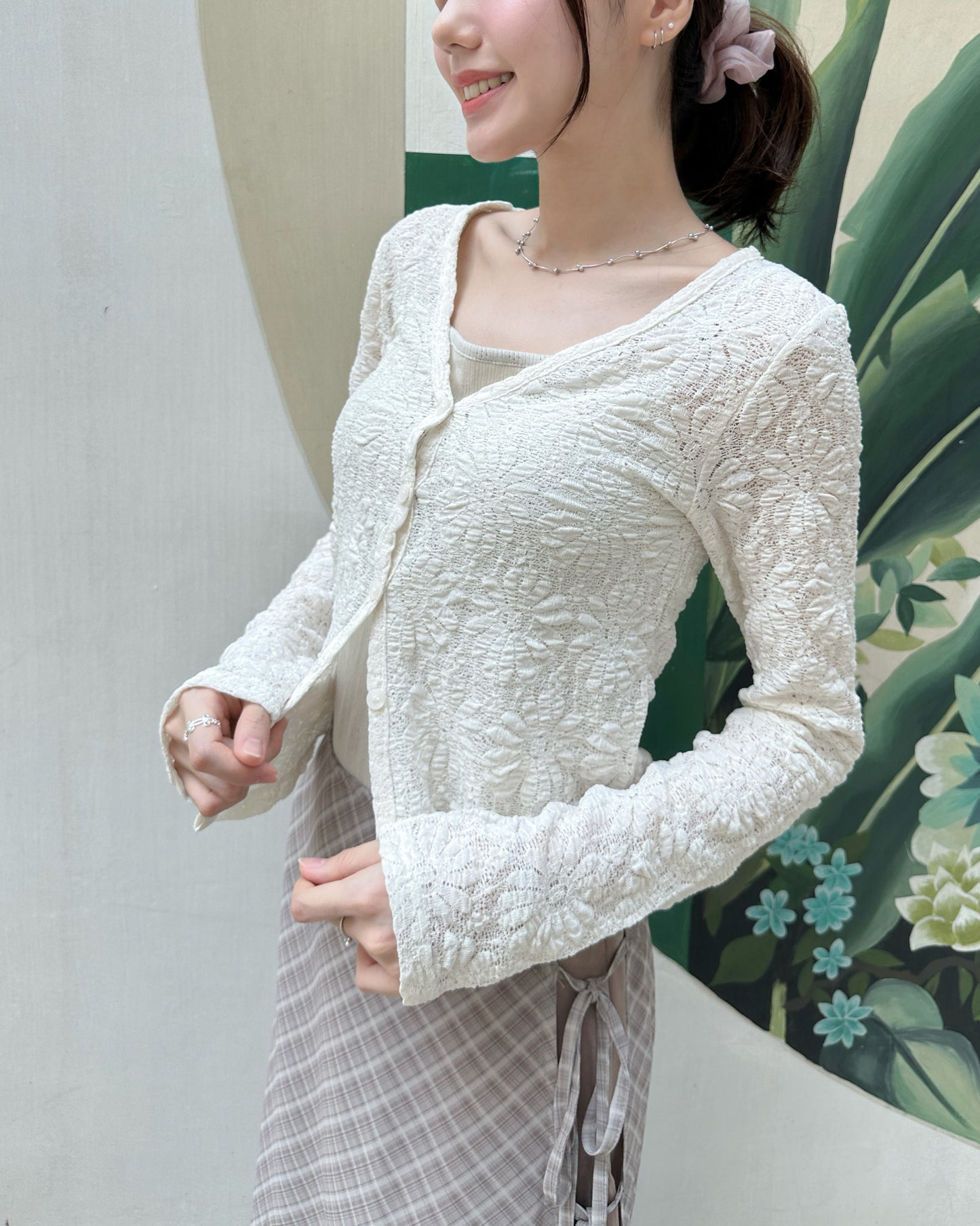 SALE 太陽花V領排鈕外套