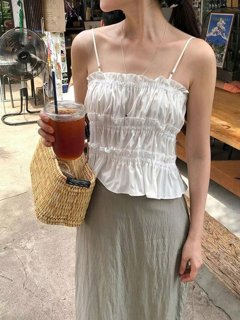 蝴蝶結細肩帶背心