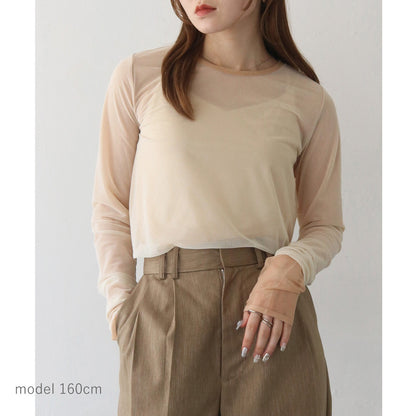 SALE 拼邊透薄Top