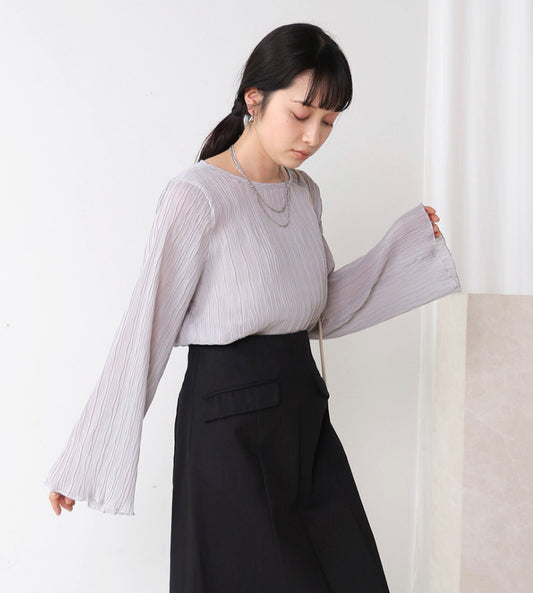 SALE 喇叭袖雪紡Top