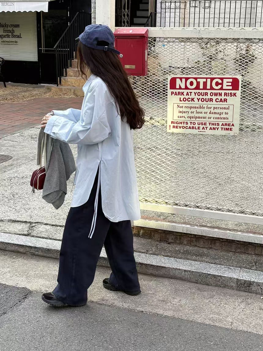 側綁帶挺身恤衫