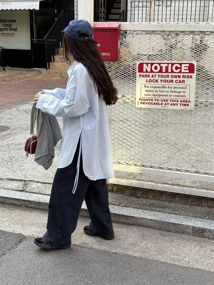 側綁帶挺身恤衫