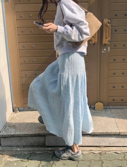 暗格紋粗橡筋蛋糕裙