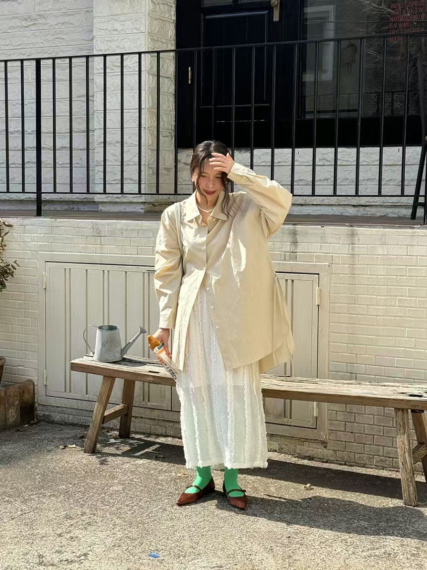 側綁帶挺身恤衫